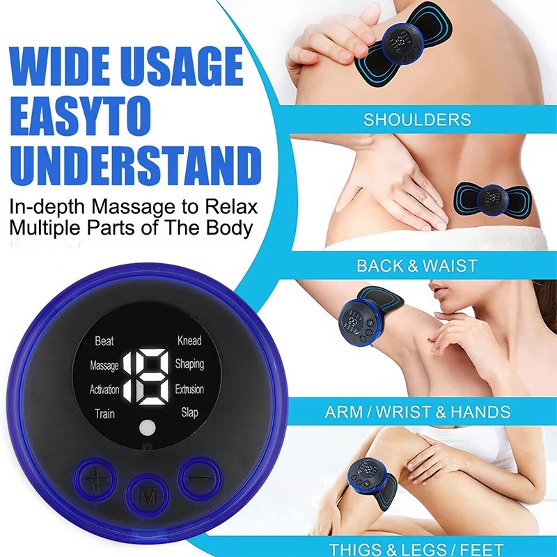 Mini Masajeador Portátil EMS Recargable 8 Modos - Imagen 7