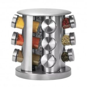 Porta Condimentos Inox/Vidrio (12 Piezas)