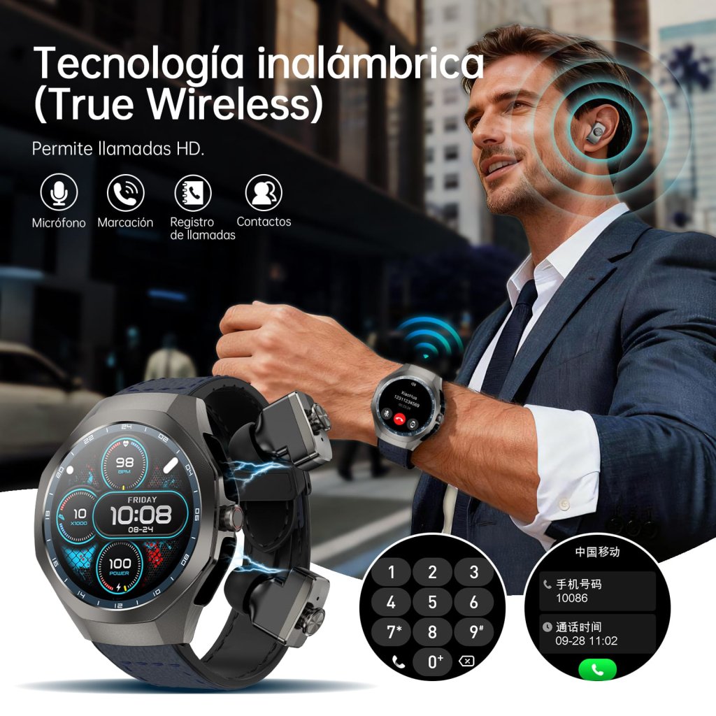 Smartwatch Gtide R9 Edge Negro